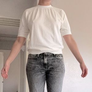 Jungmaven short sleeve raglan tee in optic white, NWT, hemp + organic cotton, S